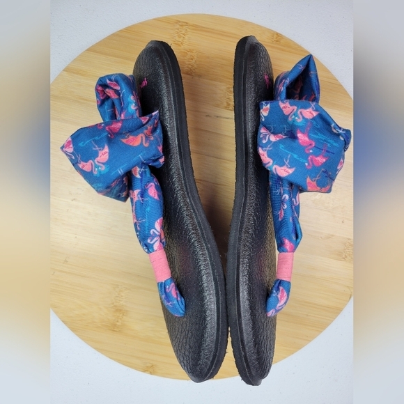 Sanuk Yoga Sling Sandals Flamingo beach lightweight comfy Women's Sandal size 7 - Picture 5 of 7